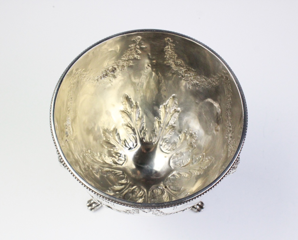 A late Victorian silver caddy by Martin, Hall & Co, Sheffield 1893, the urn shaped body resting on - Image 6 of 7