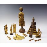 A collection of Middle Eastern carvings of Bodhisattva, to include , a Thai figure of Guanyin,