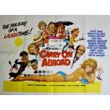 A British quad film poster for CARRY ON ABROAD (1972) starring Sid James, Kenneth Williams and