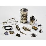 A selection of silver and silver plated items, to include, an Edwardian silver pierced design