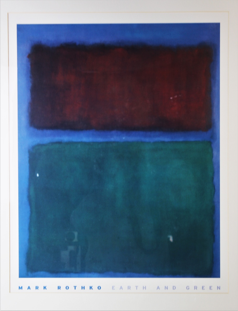 After Mark Rothko, Print on paper, 'Earth And Green', 107cm x 84cm overall, Framed and glazed, - Image 2 of 3
