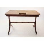 In the manner of Gillows, a George IV mahogany side table, stamped M E W W, the rectangular top