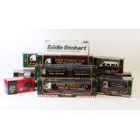 Eight Corgi Eddie Stobart die cast model lorries and trucks, to include Renault, Scania, ERF, DAF