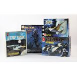 A collection of boxed unmade science fiction plastic kits, comprising; A Halcyon Movie Classics 1: