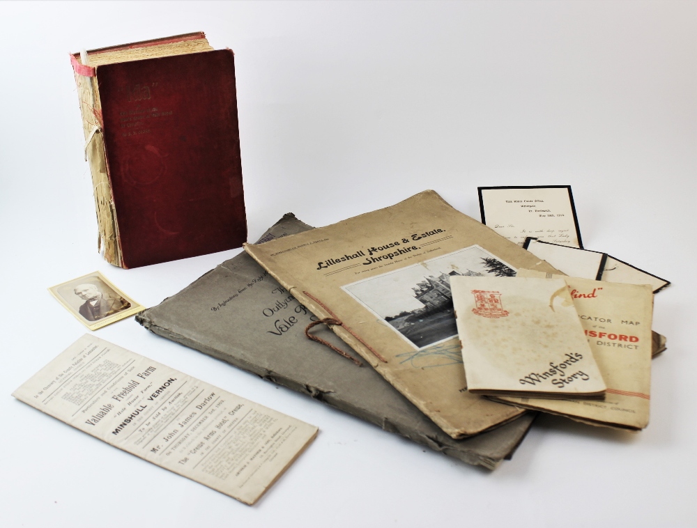 A collection of documents relating to Cheshire and the Vale Royal estate, early 20th century and