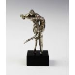 Edward Delaney R.H.A. (Irish 1930-2009), a cast sterling silver sculpture modelled as an embracing