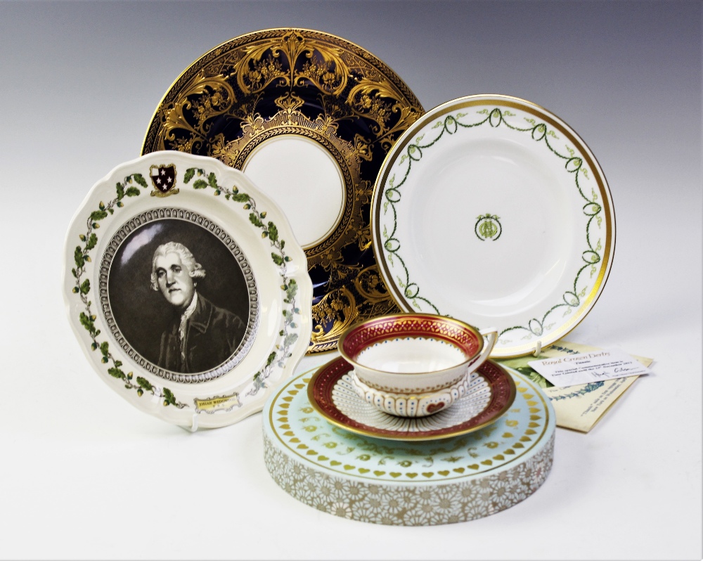 A Wedgwood limited edition plate commemorating the 225th anniversary of the Company, decorated - Image 2 of 3