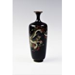 A Japanese cloisonne vase, in the manner of Nagoya, 1880-1890, externally decorated with a scaly
