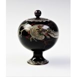 A Japanese cloisonne vase and cover, in the manner of Nagoya, 1880-1890, externally decorated with a