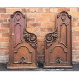 A pair of 19th century cast iron pew supports/ends, by Wright, Jones & Co, Pendleton, of typical