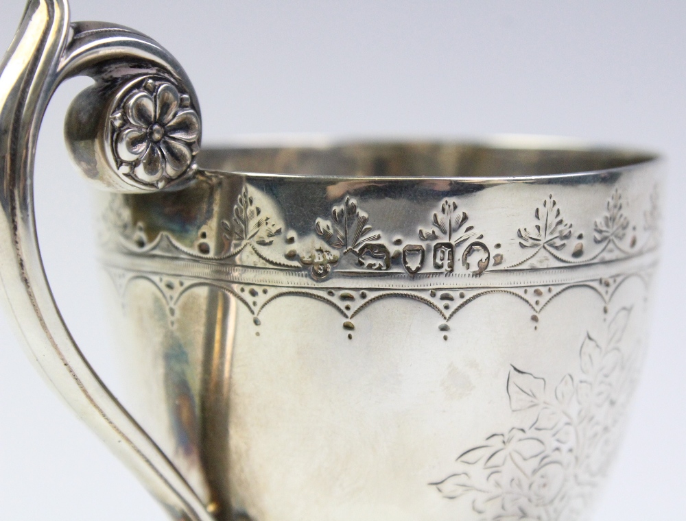 A Victorian silver cup by John, Edward, Walter & John Barnard, London 1871, of tapering form with - Image 3 of 3