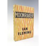 FLEMING (I), MOONRAKER, 1st edition, unclipped DJ, black cloth boards, silver title to spine and