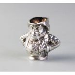 A Edwardian silver character cream jug by Jones & Crompton, Birmingham 1906, designed as a