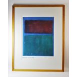After Mark Rothko, Print on paper, 'Earth And Green', 107cm x 84cm overall, Framed and glazed,