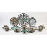 A collection of Chinese famille rose porcelain, 20th century, each decorated in the Canton style,