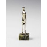 Edward Delaney R.H.A. (Irish 1930-2009), a cast sterling silver sculpture modelled as a standing