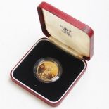 A 22ct gold Royal Mint Hong Kong $1000 Lunar Year coin for The Year Of The Tiger (1986), weight 15.