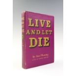 FLEMING (I), LIVE AND LET DIE, 1st edition, 1st state, 1st printing, unclipped 1st state DJ (no
