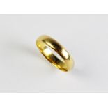 A 22ct gold wedding band, ring size N, 3.8gms