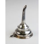 A silver wine funnel by Lowe & Sons, Sheffield 1994, of typical form, with pierced floral design