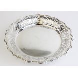 An Edwardian silver bonbon dish by Sibray, Hall & Co Ltd, London 1909, with pierced decoration to