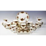 An extensive Royal Albert 'Old Country Roses' tea service, comprising seventeen tea cups, eighteen