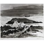 Sir John 'Kyffin' Williams OBE RA (1918-2006), Limited edition print on paper, Moelfre coastal scene