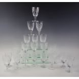 Twenty two Royal Doulton cut glass dessert wine glasses (22)