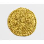 Edward IV. First reign 1461-1470. Ryal or Rose Noble, Coventry mint. Second (light) coinage, mm.