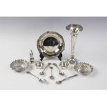 A selection of silver tableware, to include a silver bonbon dish by A Marston & Co, Birmingham 1973,