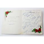 EVERTON F.C. INTEREST: A 21st birthday card inscribed 'Barry' and '[From] Everton F.C.', signed by