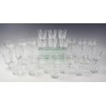 A suite of Royal Brierley Crystal glasses in the Bruce pattern, comprising: six wine glasses, six