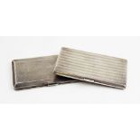 A George VI silver cigarette case by Steele & Dolphin Ltd, Chester, of rectangular form with