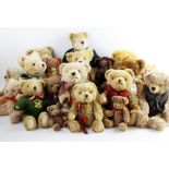 A collection of teddy bears, 20th century and later, to include seven Hermann bears (including a