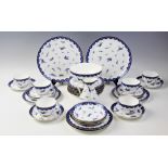 An Edwardian Royal Worcester tea service, early 20th century, comprising; eleven tea cups, eleven