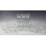 A suite of Royal Brierley Crystal glasses in the Bruce pattern, comprising: twelve wine glasses,