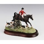 A Border Fine Art group ' A Day With The Hounds', model no. B0789 by Anne Wall, mounted on a