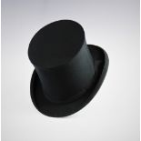 A 19th century gentleman's chapeau clack opera top hat by Lock & Co of St James's Street, London,