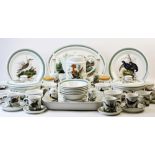 A Portmeirion dinner service in the 'Birds of Britain' pattern after E Donovan, designed by Susan