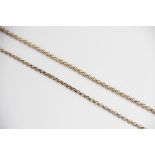 A 9ct gold belcher link chain, with spring ring and loop fastening, 44.5cm long, together with