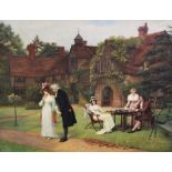 After Marcus Stone RA (1840-1921), Oil on canvas, 'A Ward in Chancery', Unsigned, artist name and