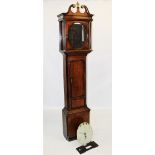 A mid 18th century oak and mahogany cross banded thirty hour longcase clock, by Thomas Hayes,