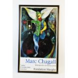 A Marc Chagall exhibition poster for the 'Retrospective de l'oeuvre peint' exhibition held at