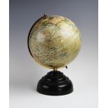 A 1920's 'Geographia' eight inch terrestrial globe, by Geographia Ltd, 167 Fleet St, London,