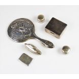 A collection of silver wares, to include; a silver box Adie Brothers Ltd, Birmingham 1924, with