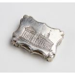 An early Victorian silver vinaigrette by Edward Smith, Birmingham 1947 (date letter worn), with