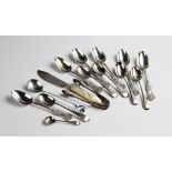 Six Scottish silver Kings pattern Victorian teaspoons by W Jenkins, Glasgow 1874, each 14cm long,