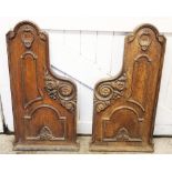 A pair of 19th century cast iron pew supports/ends, by Wright, Jones & Co, Pendleton, Globe Foundry,