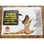 A British quad film poster for CASINO ROYALE (1967) directed by John Houston and starring Peter