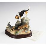 A Border Fine Art group, 'Fellhound and Terriers', model no. B0885, by Anne Wall, limited edition